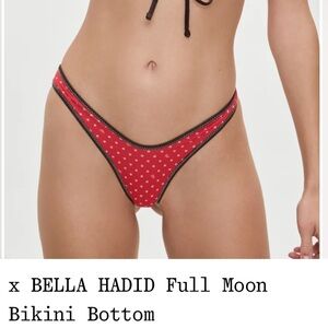 Frankie's Bikinis Red Full Moon Bikini Bottom